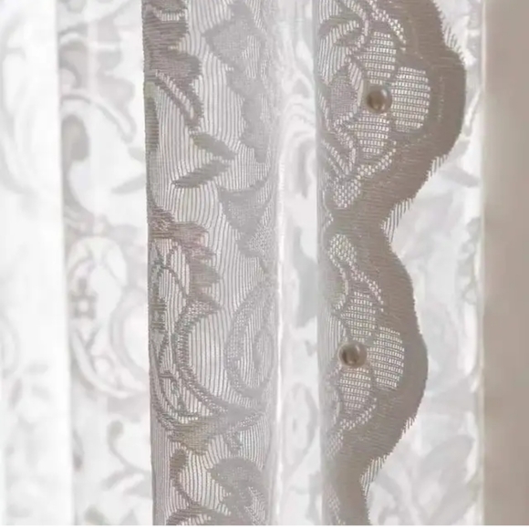 108 white Sets French Beautiful Maxi lace multi use cutains - Picture 4 of 4